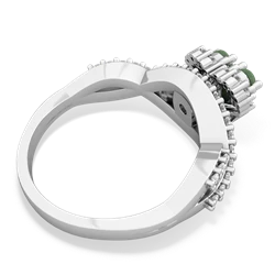 Jade Diamond Twist 'One Heart' 14K White Gold ring R2640HRT