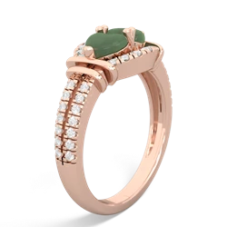 Jade Art-Deco Keepsake 14K Rose Gold ring R5630