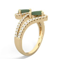 Jade Diamond Dazzler 14K Yellow Gold ring R3000