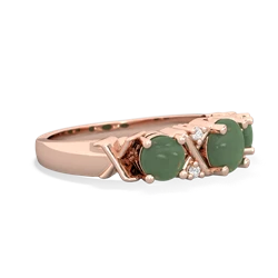 Turquoise Hugs And Kisses 14K Rose Gold ring R5016