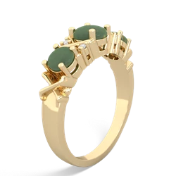 Blue Topaz Hugs And Kisses 14K Yellow Gold ring R5016