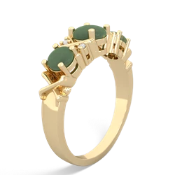 White Topaz Hugs And Kisses 14K Yellow Gold ring R5016