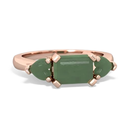 Peridot Three Stone 14K Rose Gold ring R5235