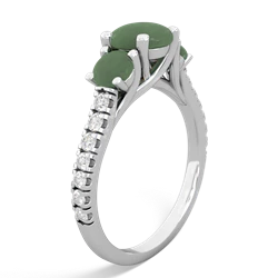 Peridot Pave Trellis 14K White Gold ring R5500