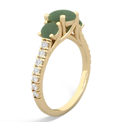 Emerald Pave Trellis 14K Yellow Gold ring R5500