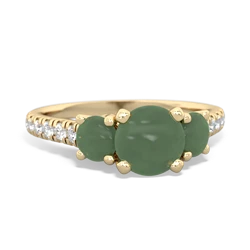 Lab Emerald Pave Trellis 14K Yellow Gold ring R5500