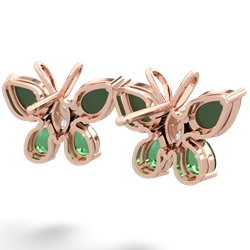 Jade Butterfly 14K Rose Gold earrings E2215