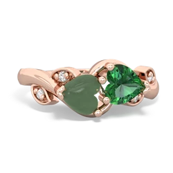 Jade Floral Elegance 14K Rose Gold ring R5790