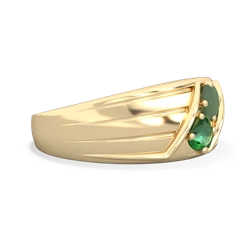 Jade Men's Streamline 14K Yellow Gold ring R0460