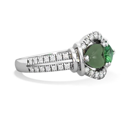 Jade Art-Deco Keepsake 14K White Gold ring R5630