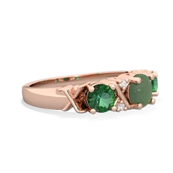 Jade Hugs And Kisses 14K Rose Gold ring R5016