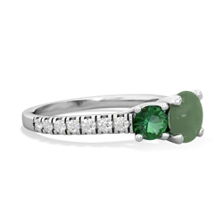 Jade Pave Trellis 14K White Gold ring R5500