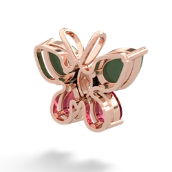 Jade Butterfly 14K Rose Gold pendant P2215