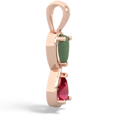 Jade Infinity 14K Rose Gold pendant P5050