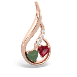 Jade Keepsake Curves 14K Rose Gold pendant P5450