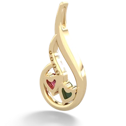 Jade Keepsake Curves 14K Yellow Gold pendant P5450