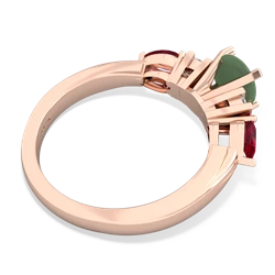 Jade 6Mm Round Eternal Embrace Engagement 14K Rose Gold ring R2005