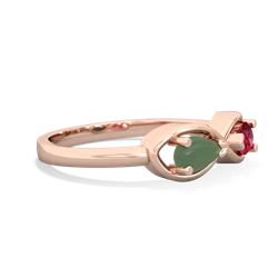 Jade Infinity 14K Rose Gold ring R5050