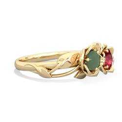 Jade Rose Garden 14K Yellow Gold ring R5510