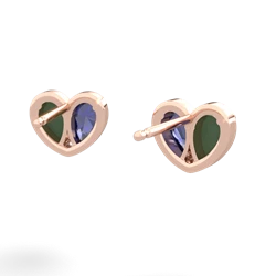 Jade 'Our Heart' 14K Rose Gold earrings E5072