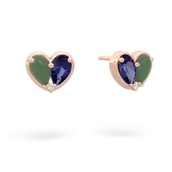 Jade 'Our Heart' 14K Rose Gold earrings E5072