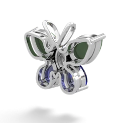 Jade Butterfly 14K White Gold pendant P2215