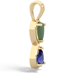 Jade Infinity 14K Yellow Gold pendant P5050