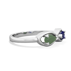 Jade Infinity 14K White Gold ring R5050