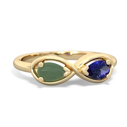 Jade Infinity 14K Yellow Gold ring R5050