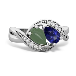 Jade Summer Winds 14K White Gold ring R5342