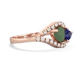 Jade Mother And Child 14K Rose Gold ring R3010