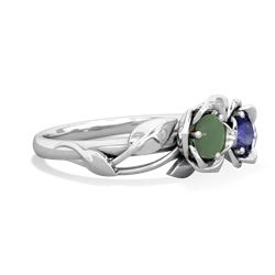 Jade Rose Garden 14K White Gold ring R5510