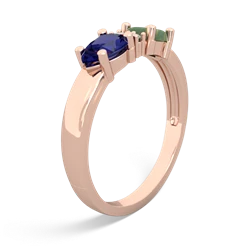 Jade Pear Bowtie 14K Rose Gold ring R0865