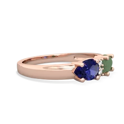 Jade Pear Bowtie 14K Rose Gold ring R0865