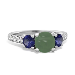 Jade Pave Trellis 14K White Gold ring R5500