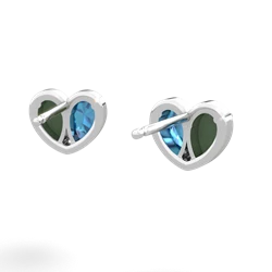 Jade 'Our Heart' 14K White Gold earrings E5072