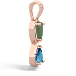 Jade Infinity 14K Rose Gold pendant P5050