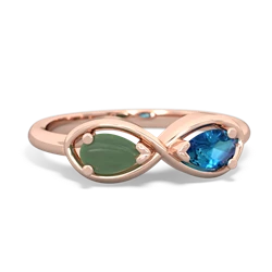 Jade Infinity 14K Rose Gold ring R5050