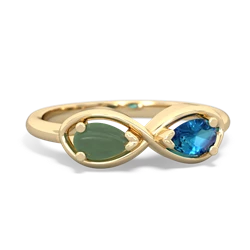 Jade Infinity 14K Yellow Gold ring R5050