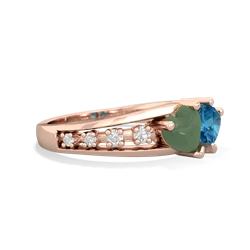 Jade Heart To Heart 14K Rose Gold ring R3342