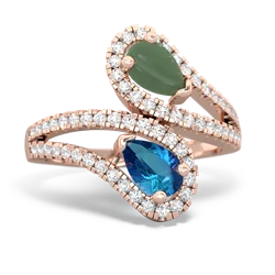 Jade Diamond Dazzler 14K Rose Gold ring R3000