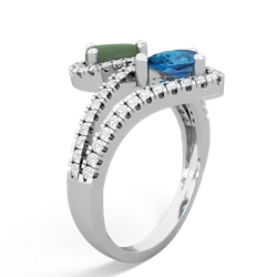 Jade Diamond Dazzler 14K White Gold ring R3000