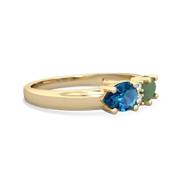 Jade Pear Bowtie 14K Yellow Gold ring R0865