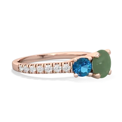 Jade Pave Trellis 14K Rose Gold ring R5500