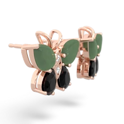 Jade Butterfly 14K Rose Gold earrings E2215