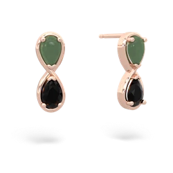 Jade Infinity 14K Rose Gold earrings E5050