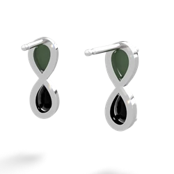 Jade Infinity 14K White Gold earrings E5050