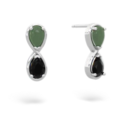 Jade Infinity 14K White Gold earrings E5050