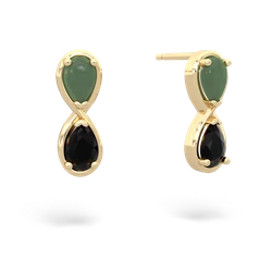 Jade Infinity 14K Yellow Gold earrings E5050