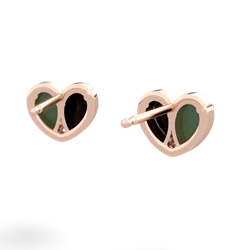 Jade 'Our Heart' 14K Rose Gold earrings E5072